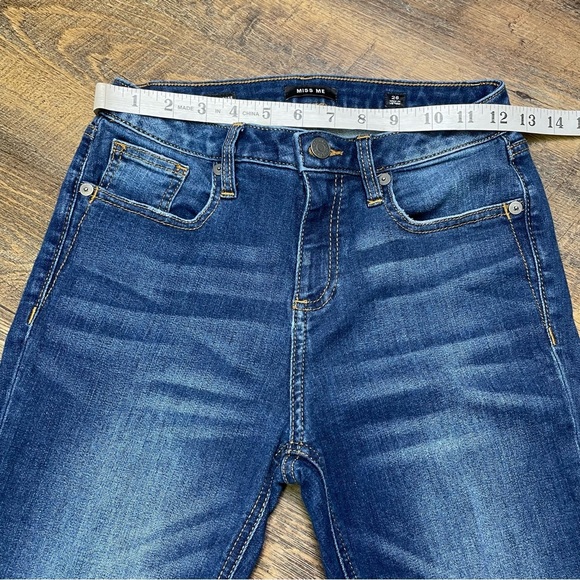 MISS ME Jeans Womens 26x28 High Rise Skinny Plain Pockets Stretch Split Hem - Picture 3 of 10